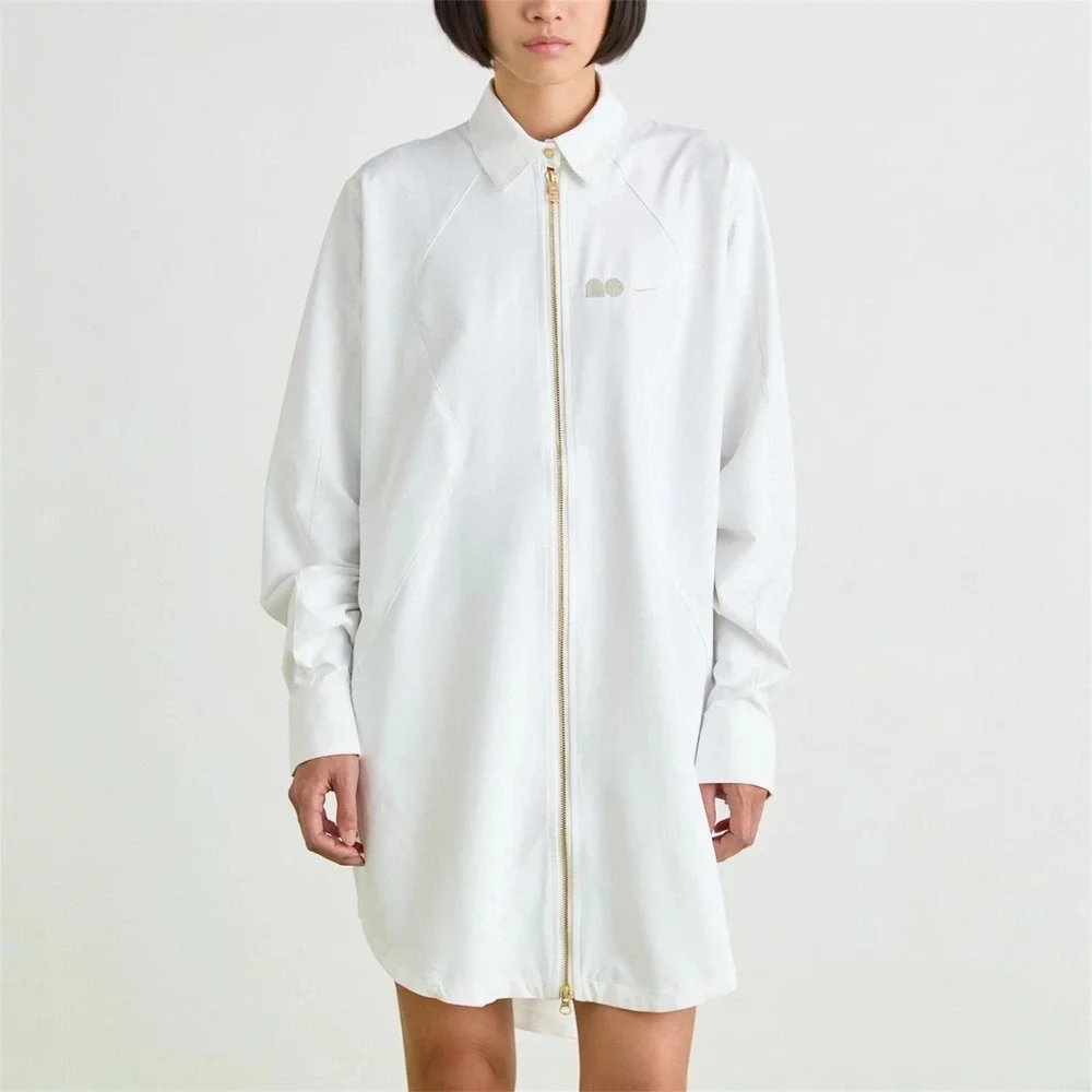 Nike Naomi Osaka Oversized Shirt Dress Shacket Womens Small White FV7804 121